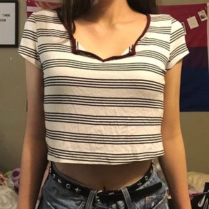 Charlotte Russe striped baby tee